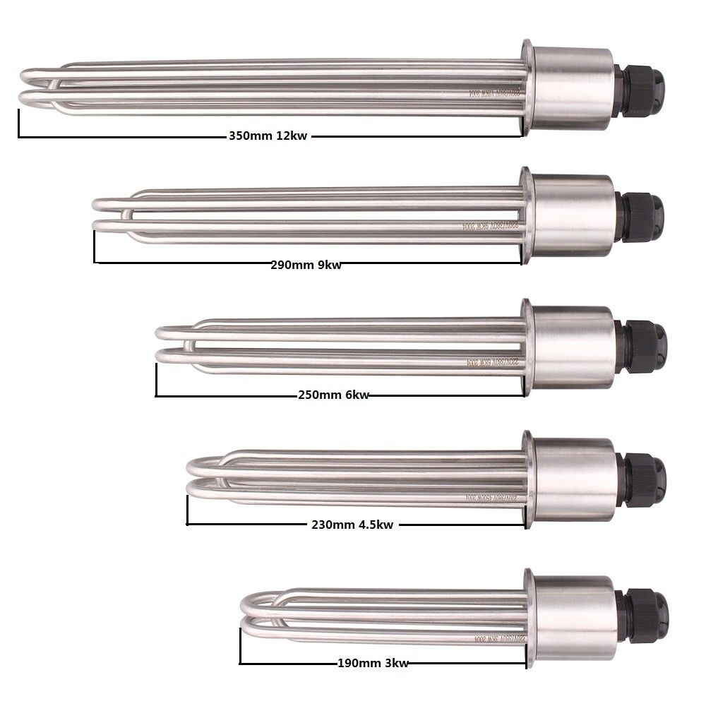 Water Immersion Heater Brew 2"tri Clover Flange 220V 380V Tank Heating Element
