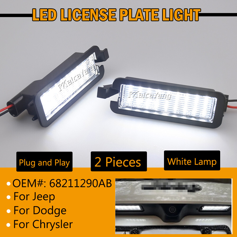 2PCS For 2019+ RAM 1500 trunk compartment light LED License Plate Light Lamp