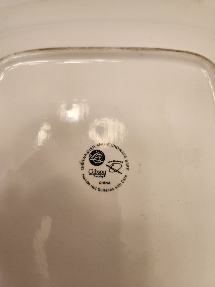 Gibson | Hand-Painted Squarel Serving Platter | Gently Used