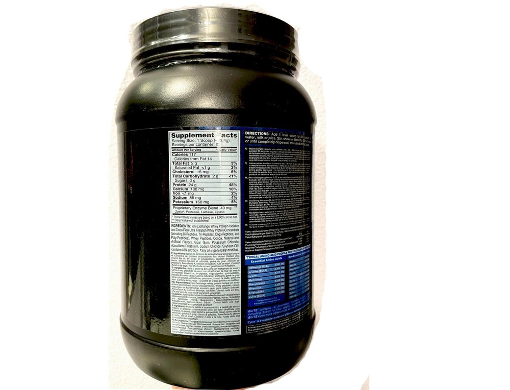 Elite Whey Protein Isolate Rich Chocolate, 2 lbs, 29 servings