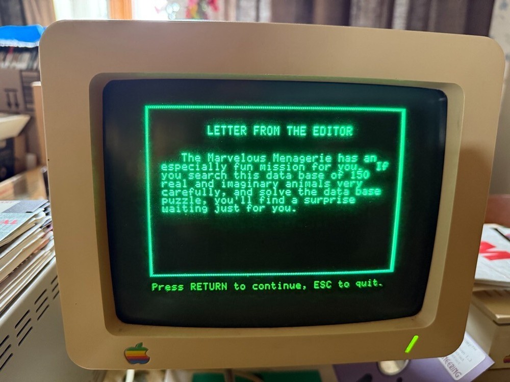 Apple 5.25 Software - MICROZINE NO. 17 by Scholastic PLUS Math Blaster Plus