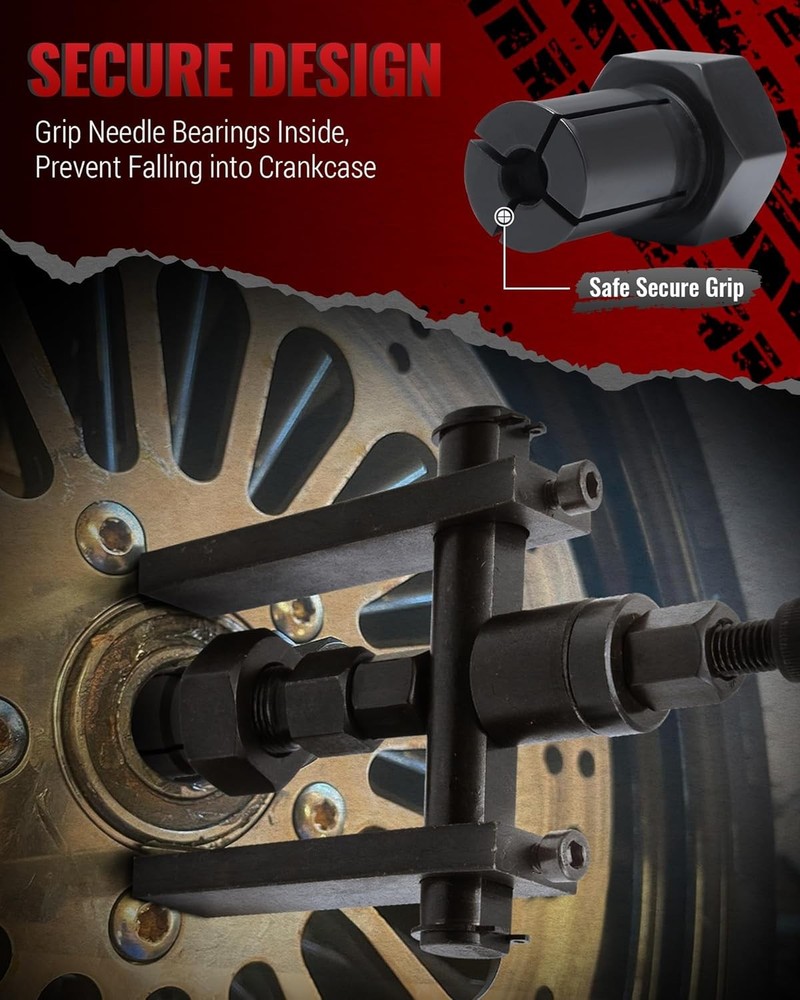 Motorcycle Wheel Bearing Puller Set, 10 Piece Blind Hole Bearing Puller Tool Kit