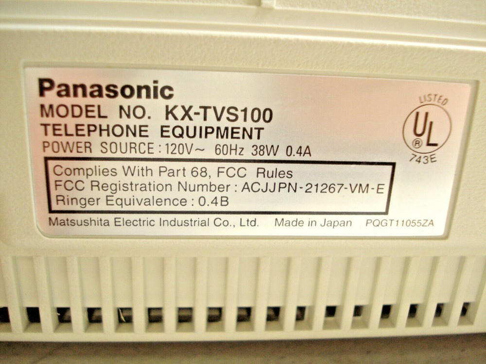 Panasonic Kx-TVS220 Voice Processing System