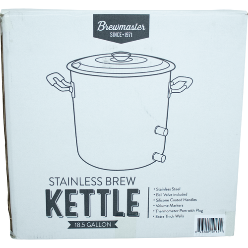 18.5 Gallon Brewmaster Stainless Steel Brew Kettle Homebrew