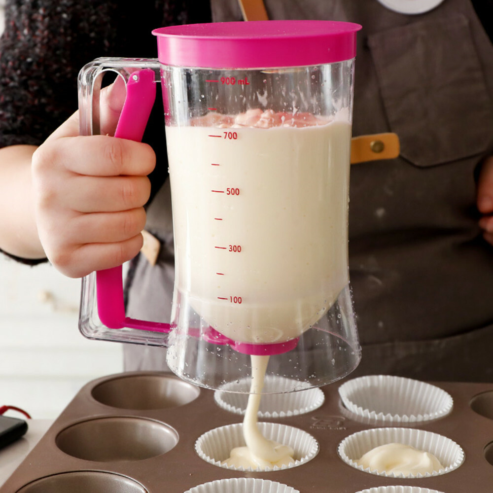 Pancake Baking Batter Dispenser Measuring Cup Muffin Cream Separator Tool 900ML