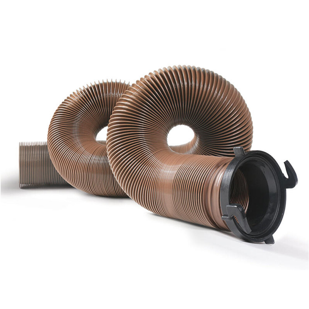 Camco Heavy Duty RV Sewer Hose with Pre-Attached Fitting - 15 Feet (39691)