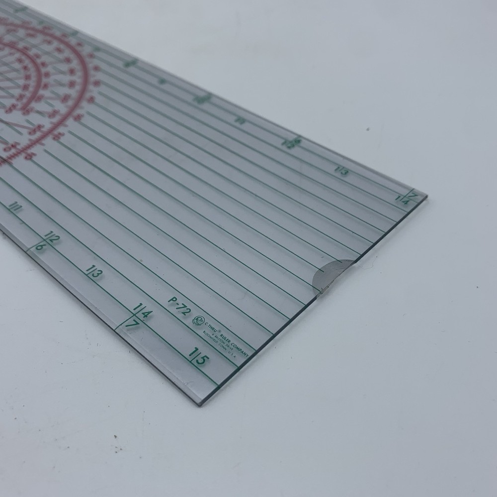 Vintage P-72 Navigational Course Protractor Plotter Navigation Tool 4"X 15"