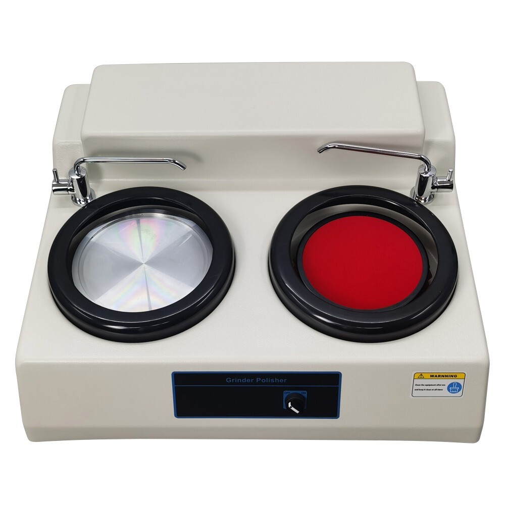Metallographic Grinding Polisher Machine 110V Dual Disc Material For Testing Lab