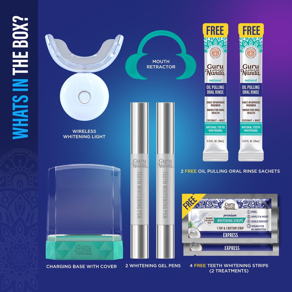 GuruNanda Professional Teeth Whitening Wireless Kit