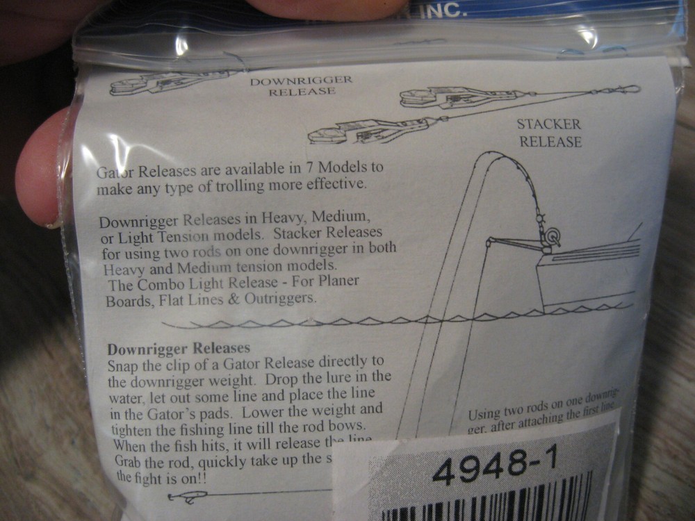 Downriggers Gator Release Light 4948-1 Outrigger & Planer Board Combo Release