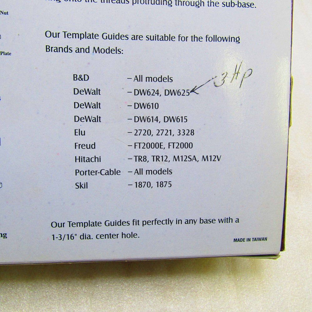 Router template guide kit, solid brass