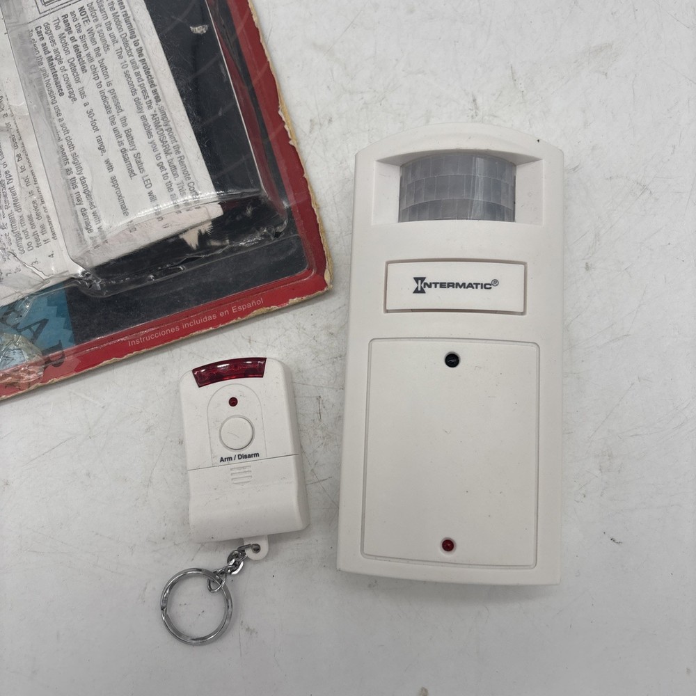 Intermatic Wireless Alarm SP2108 Motion Sensor White With Remote Control
