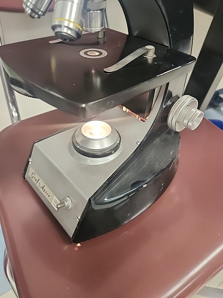 Vintage GRAF APSCO MICROSCOPE 900 Series Powers Up But Untested Beyond That