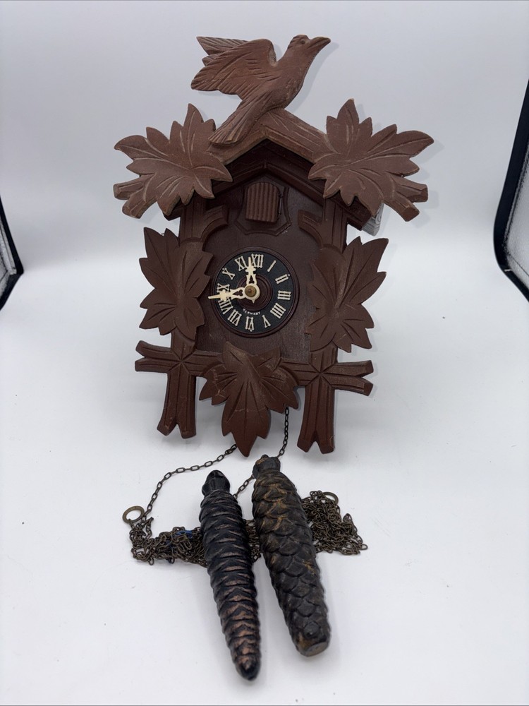 Black Forest Small Cuckoo Clock - Untested As-Is, No Pendulum
