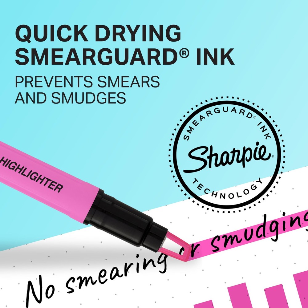 Sharpie Clear View Highlighter Sticks, Chisel 1 Count (Pack of 8), Assorted