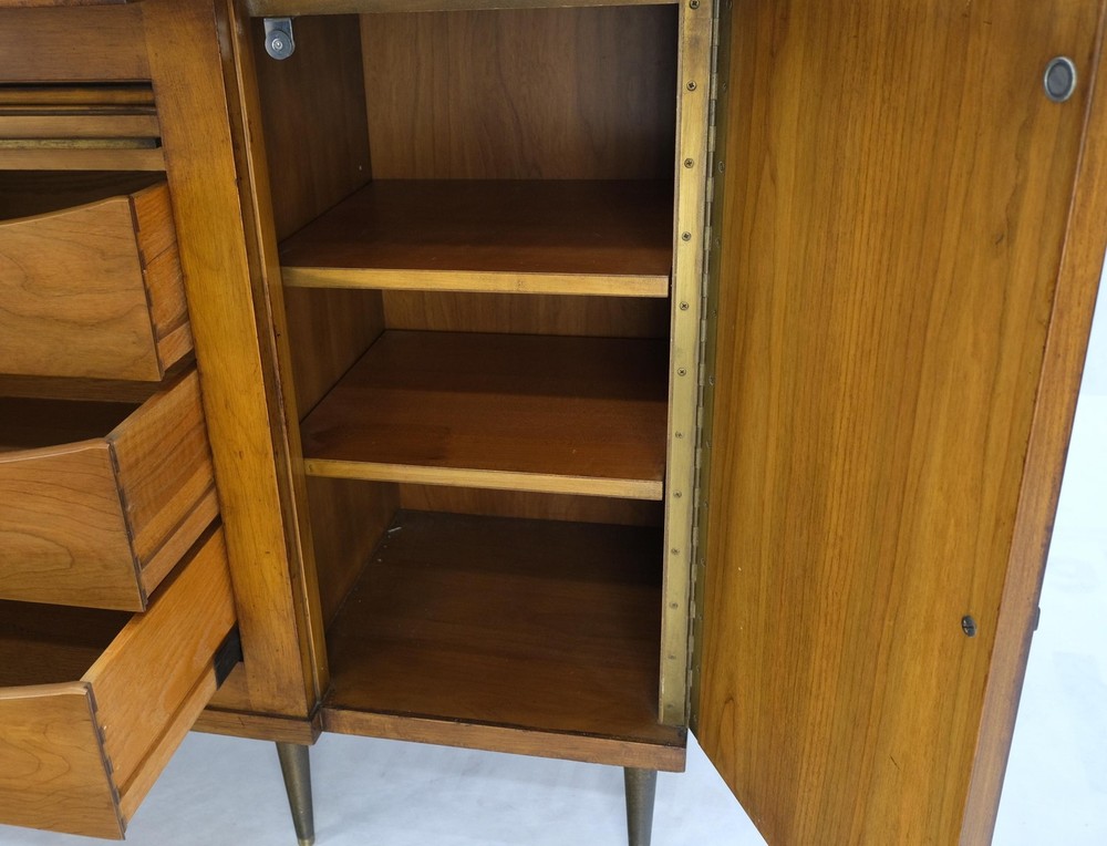 Widdicomb Tambour Doors Compartment Console Server Credenza Cabinet Sideboard