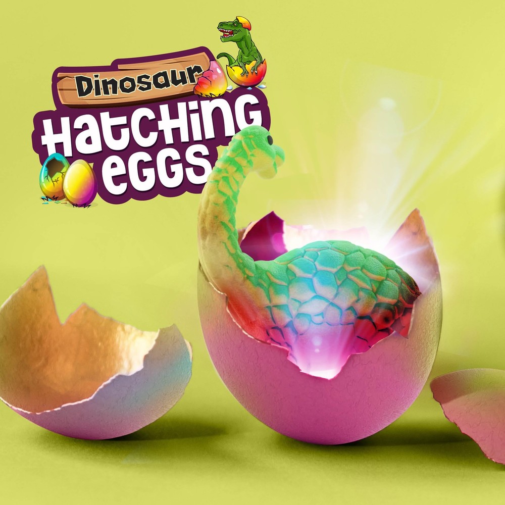 Dan&Darci Dinosaur Hatching Surprise Eggs for Kids - Medium, Multicolored