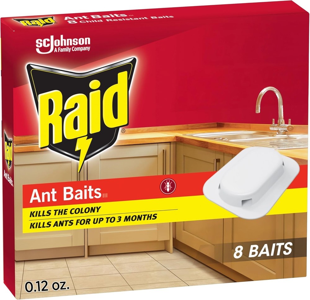 Child-Resistant Raid Ant Killer Baits - 8 Count for Effective Indoor Use