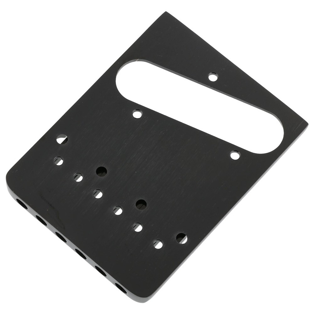 6-Saddle Telecaster Bridge Solid Brass Asymmetric Bridge for Tele Guitar Black