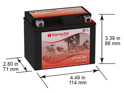 EverStart ES4LBS Powersports Battery (Replacement) (50CCA)