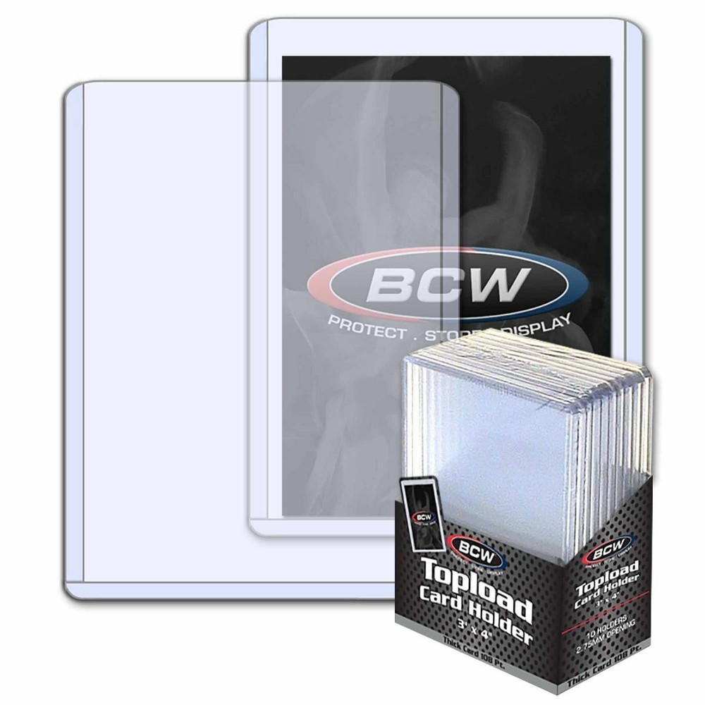 BCW 108pt Thick Card Top Loader Card Holder (10 Holders Per Pack)