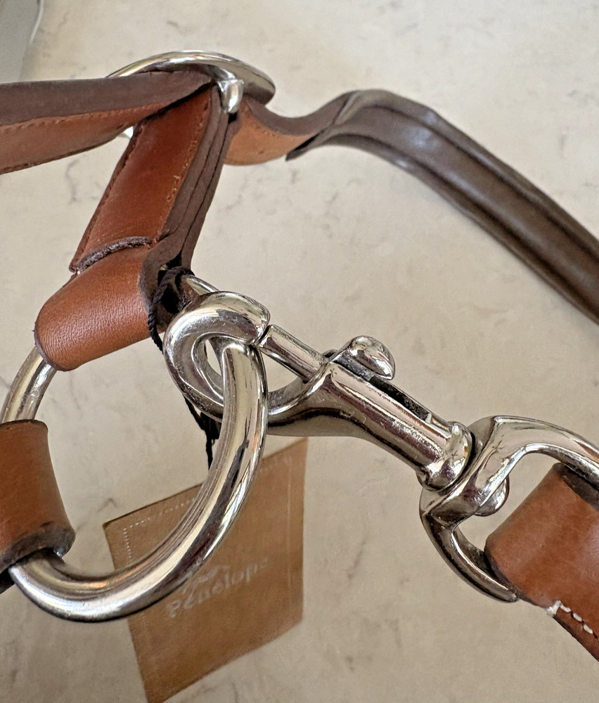 Penelope leather halter pearl