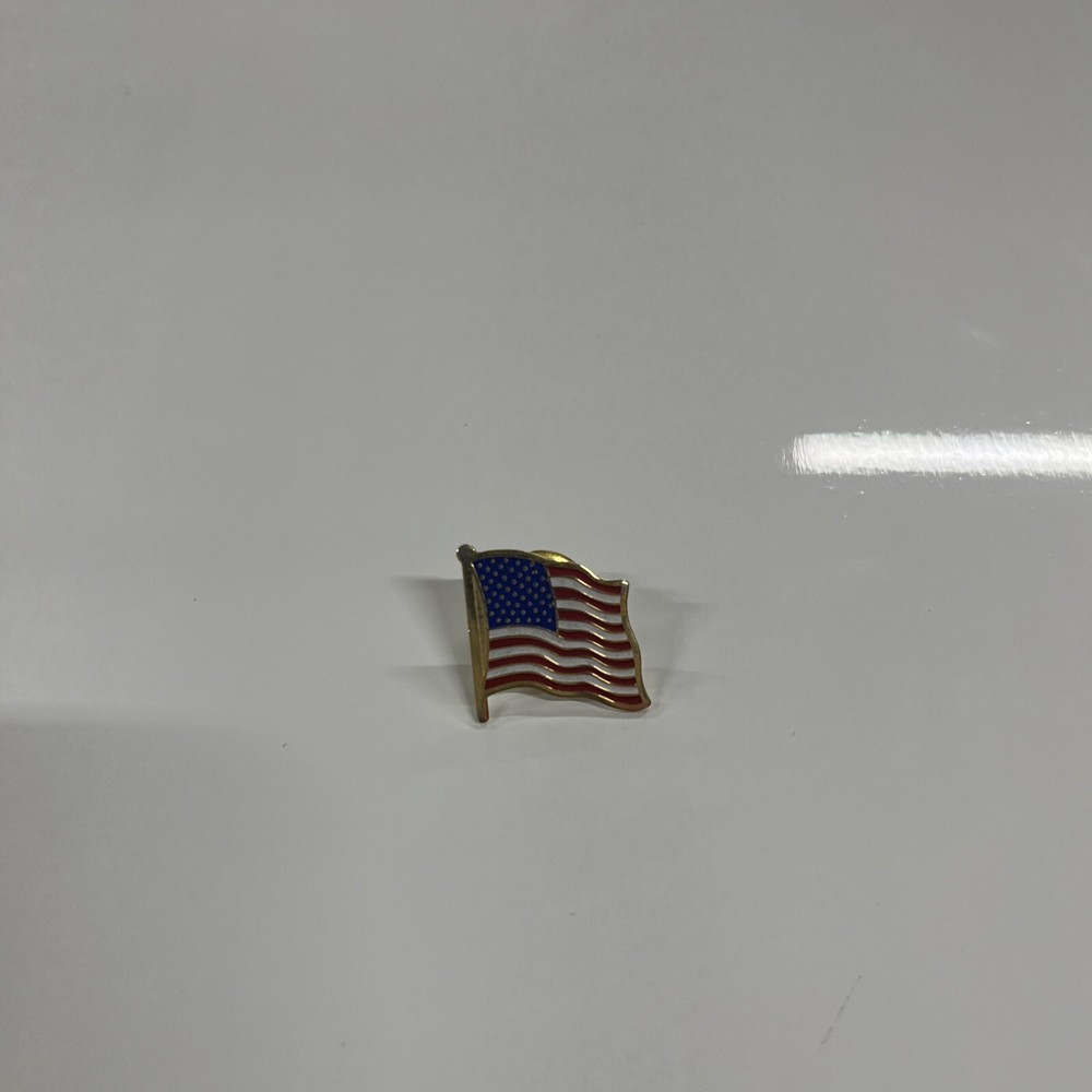 Small Waving American Flag Pin