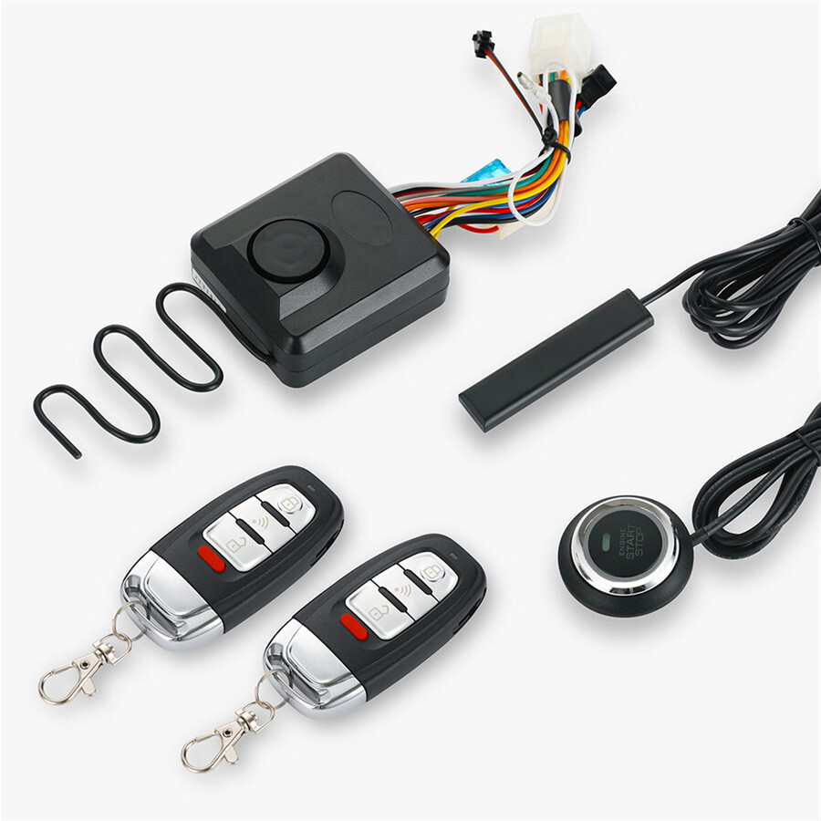 Motorcycle Engine Ignition Starter Scooter Push Button One-button Start Alarm