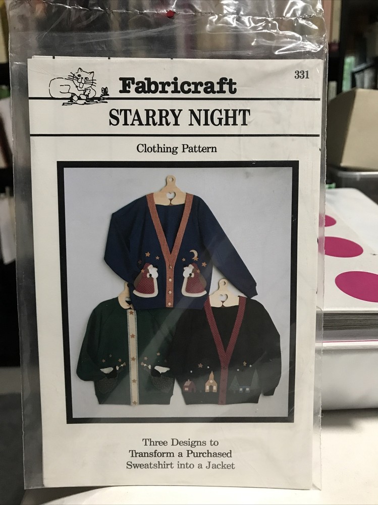 Fabricraft Starry Night Applique Sewing Pattern 331  Santa Angel