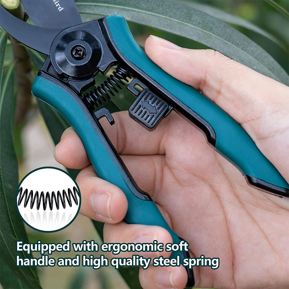 Berry&Bird 2pcs Garden Pruning Shears Mini Micro-Tip Pruning Snips Hand Pruner