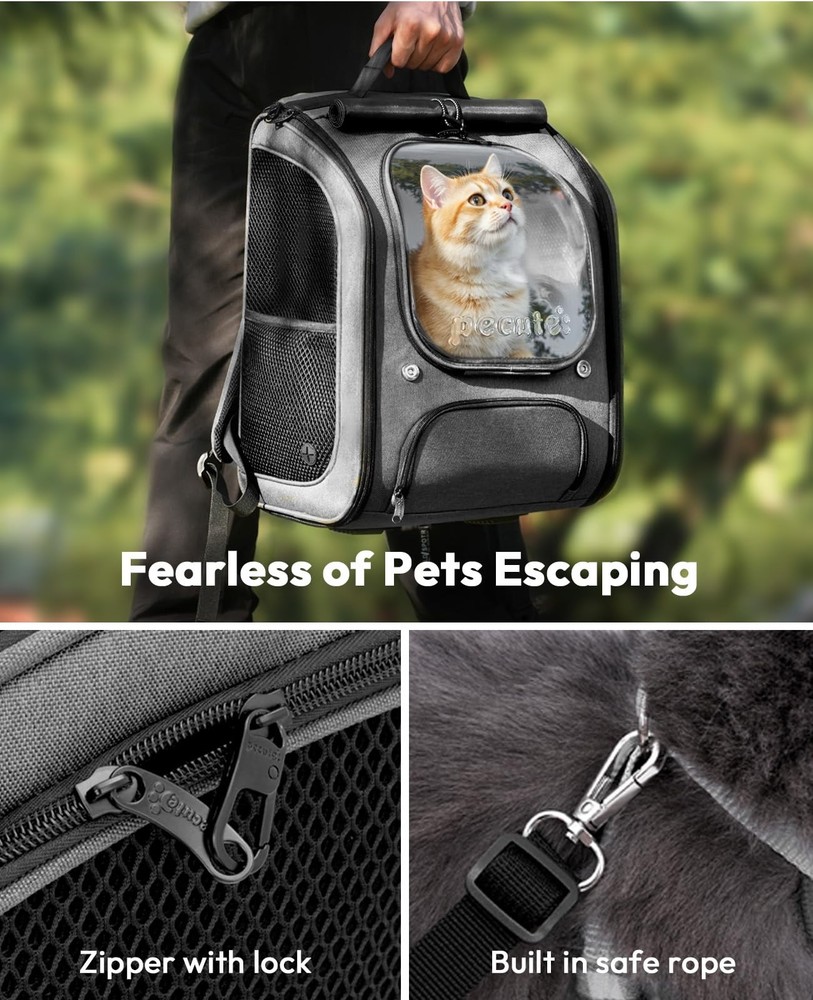 Cat Backpack Carrier, Large Space Cat Bubble Backpack, Breathable Cat Carrier...