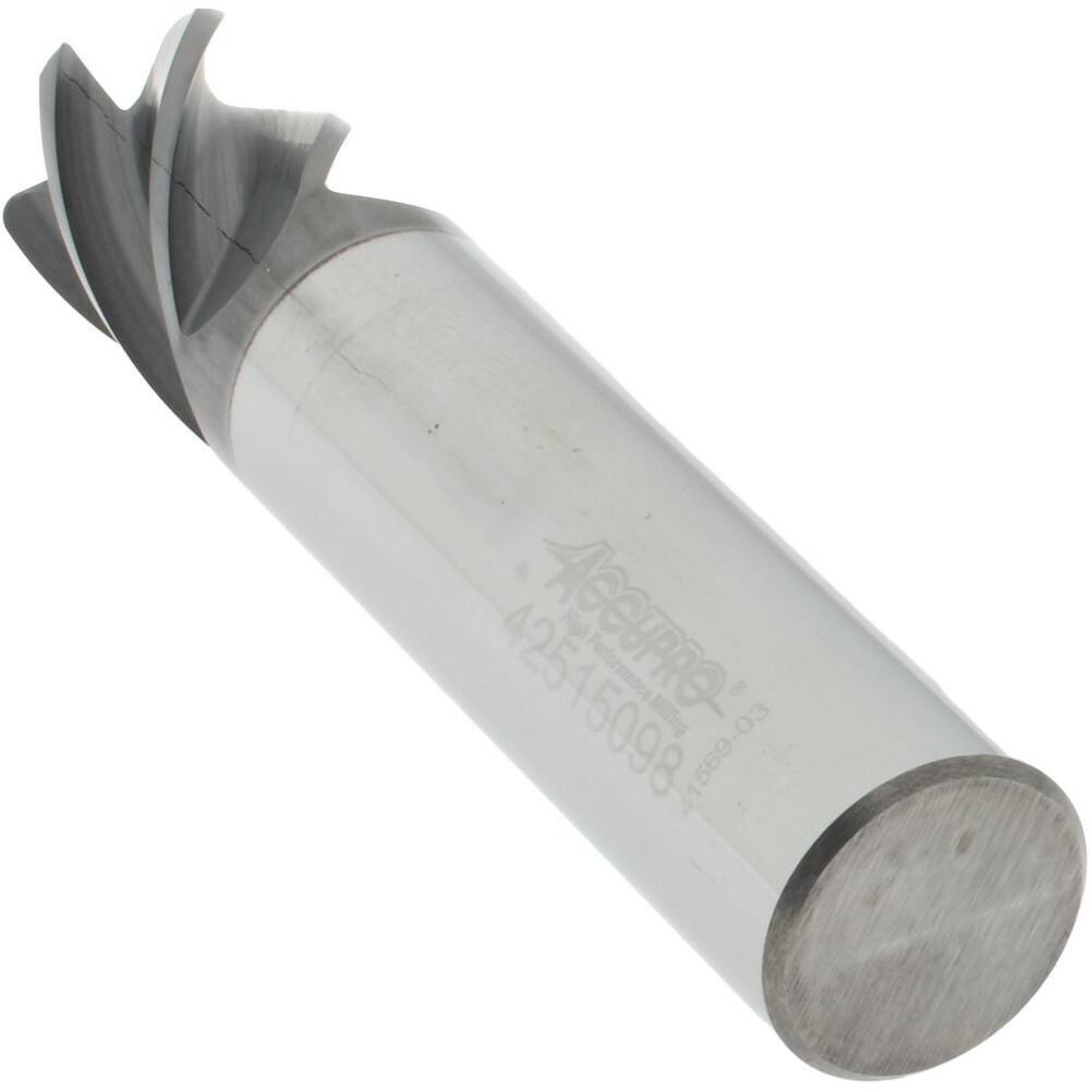 Accupro 5/8" Diam 5 Flute Single End Solid Carbide 0.06" Corner Radius End Mi...