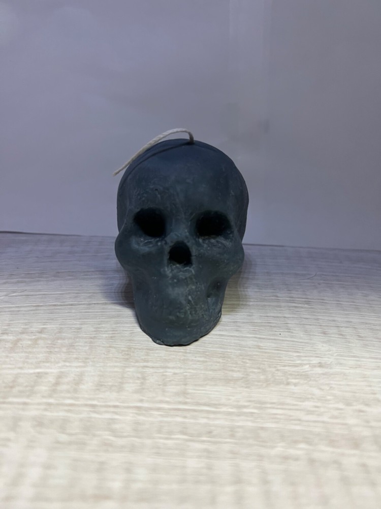 Halloween skull candle decoration