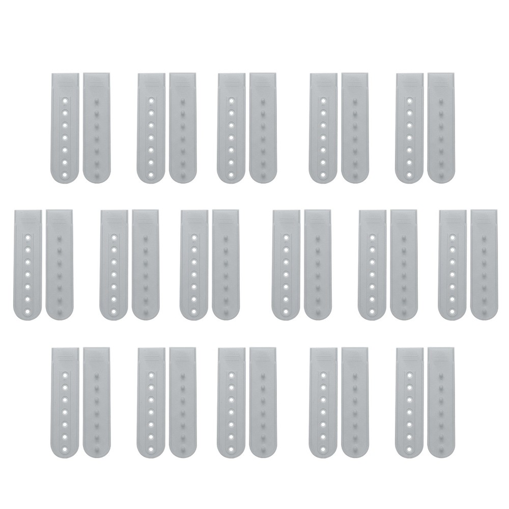 16 Pairs Hat Snap Replacement, Adjustable PE Snapback  Cap Strap, Grey