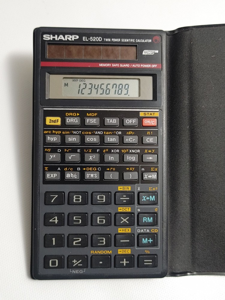 Vintage Scientific Calculator Sharp EL-520D