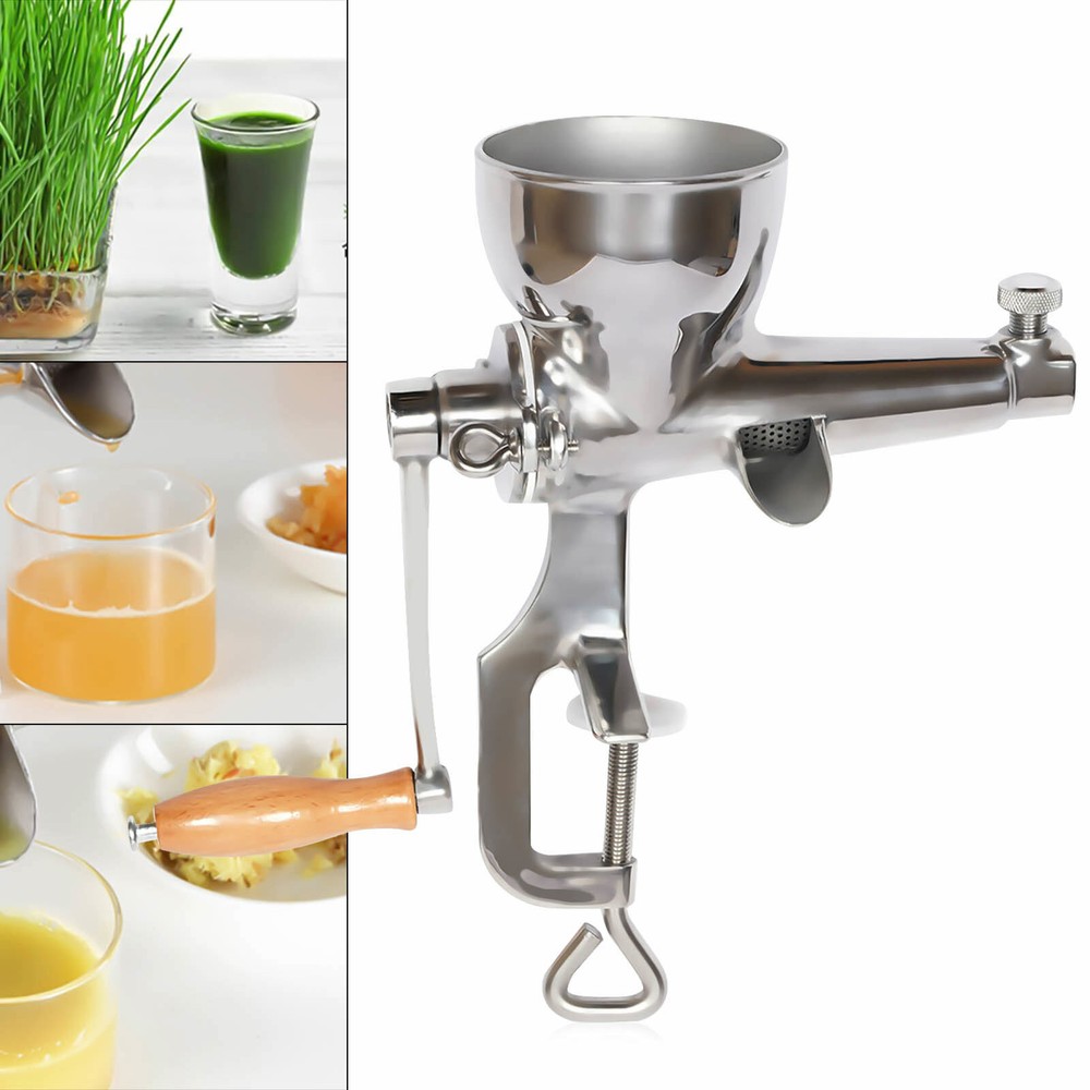 MANUAL JUICER WHEAT GRASS JUICING VEGETABLE EXTRACTOR HAND PRESSED SINGLE AUGER