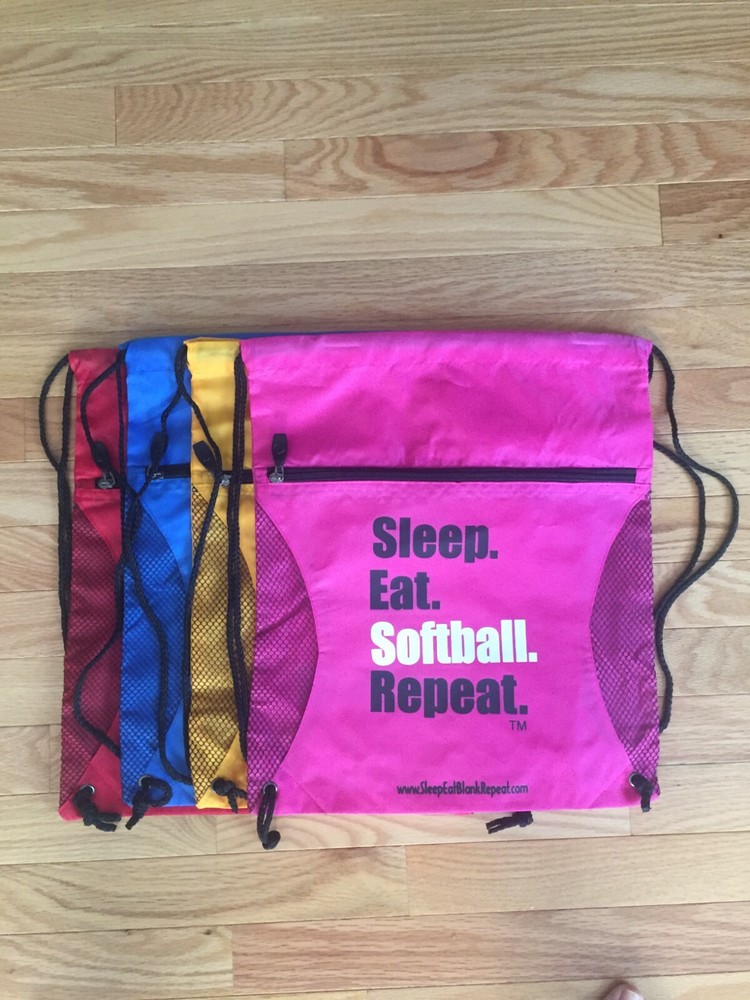 Softball Drawstring Backpack