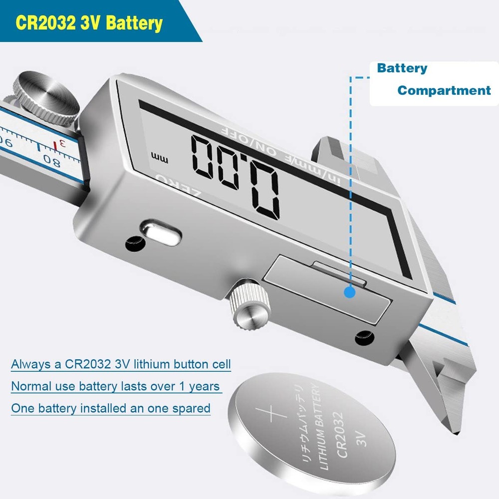 Digital Calipers, 6" Vernier Caliper- Electronic Micrometer with Large LCD Sc...