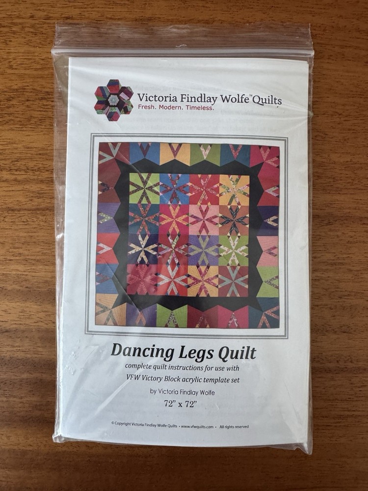 Victoria Findlay Wolfe Quilts Dancing Legs Pattern & Template Set