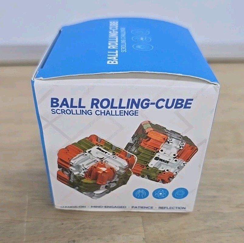 3D Maze Ball Rolling-Cube Scrolling Challenge Brain Teaser Puzzle.