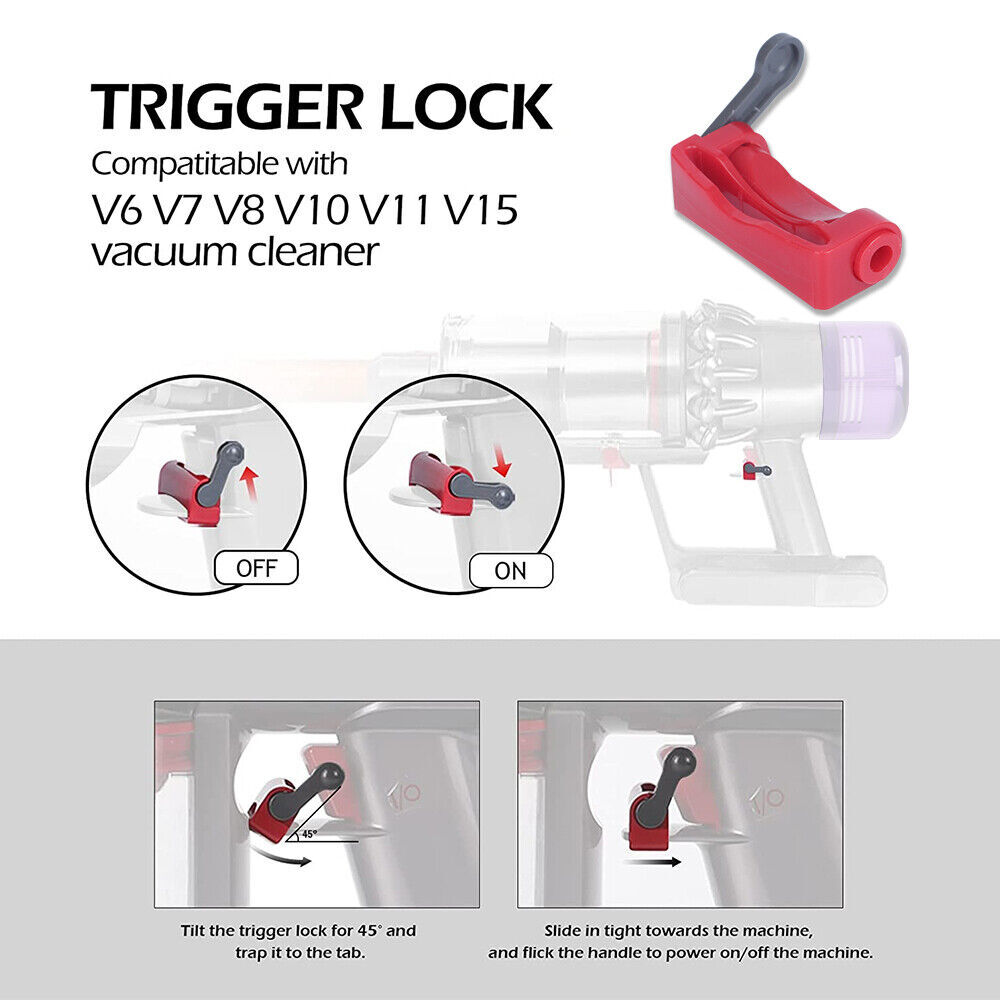 Red Switch Button + Upgraded Trigger Assembly for Dyson V11 SV14 Vacuum Cleaner