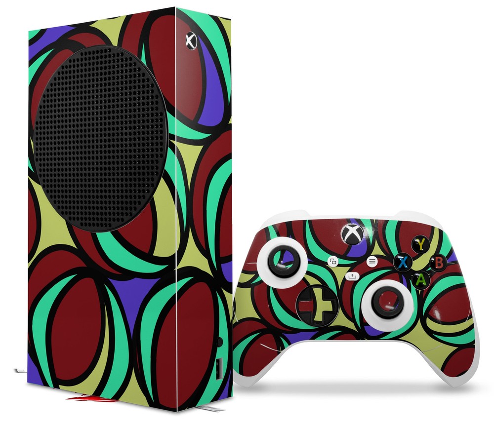 Skin Wrap for XBOX Series S Console Controller Crazy Dots 04