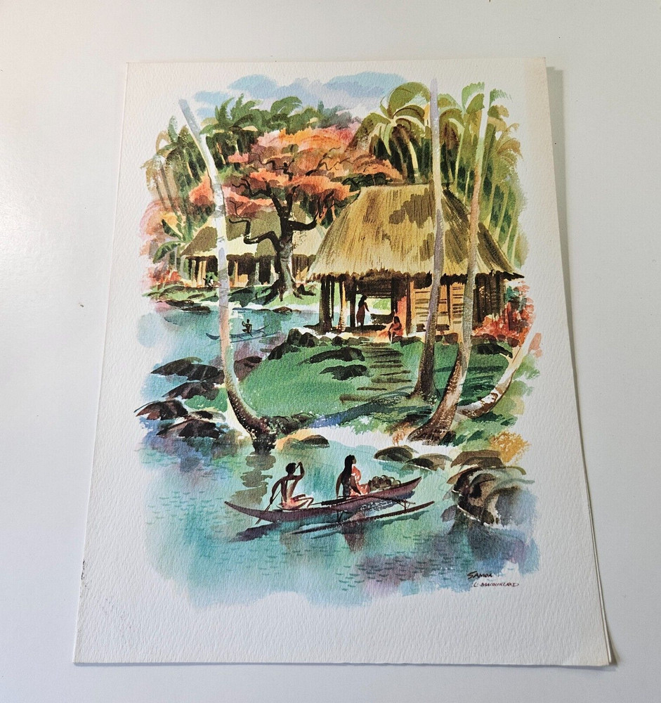G 1959 Menu Louis Macouillard Cover Samoa SS Monterey Near Mint Cond