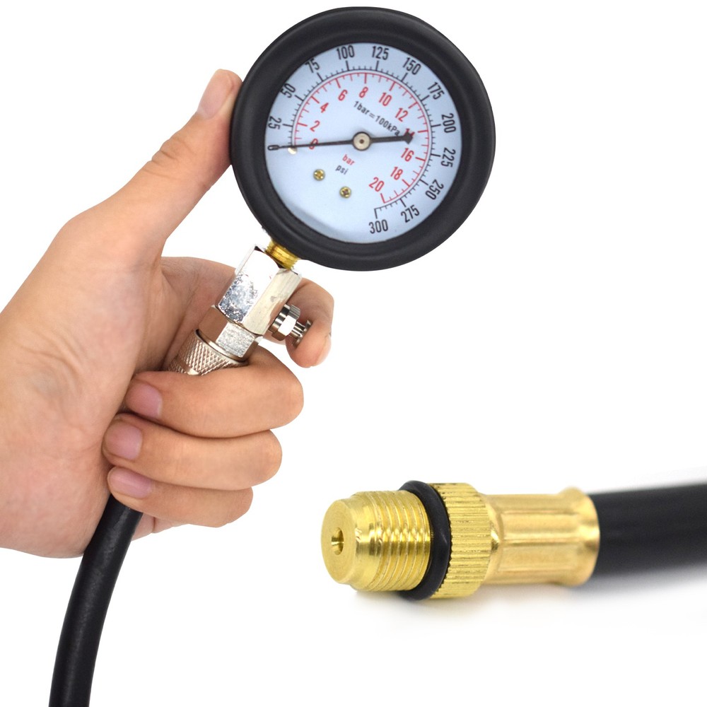 Engine Cylinder Compression Tester Gauge Kit Gas Petrol Diagnostic Testing Tool