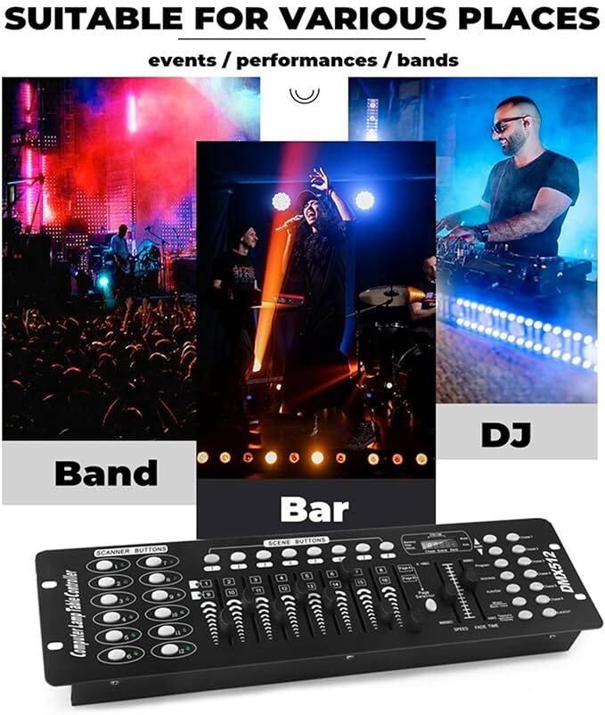 U`KING DMX-512 192 Channels Operator Console Controller For Stage Party Light US