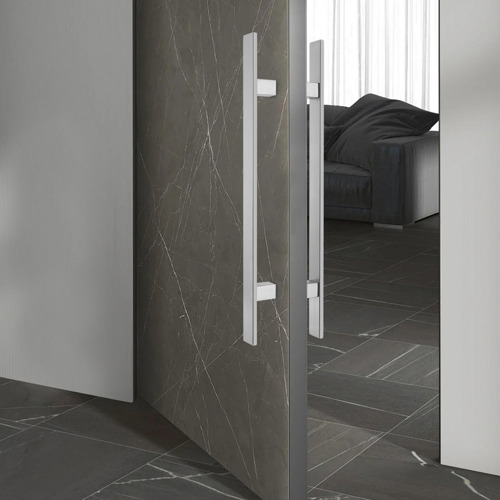 Stainless Steel Double Sided Push Pull Door Handle, H-shaped Door Pull Handle