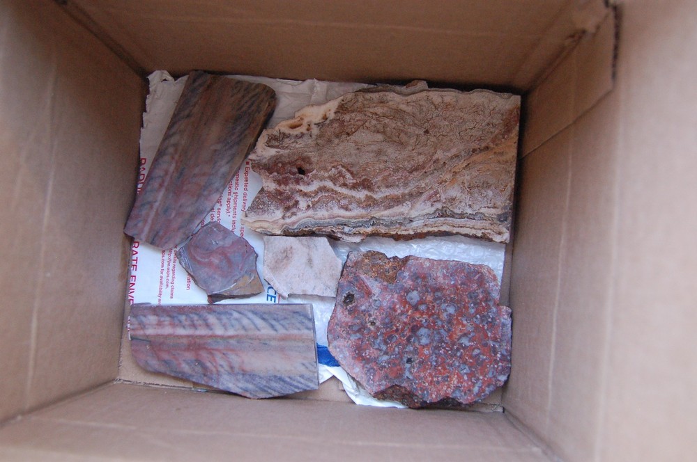 Miscellaneous Jasper, Agate, Calcite Onyx Slabs End Cuts Ect.