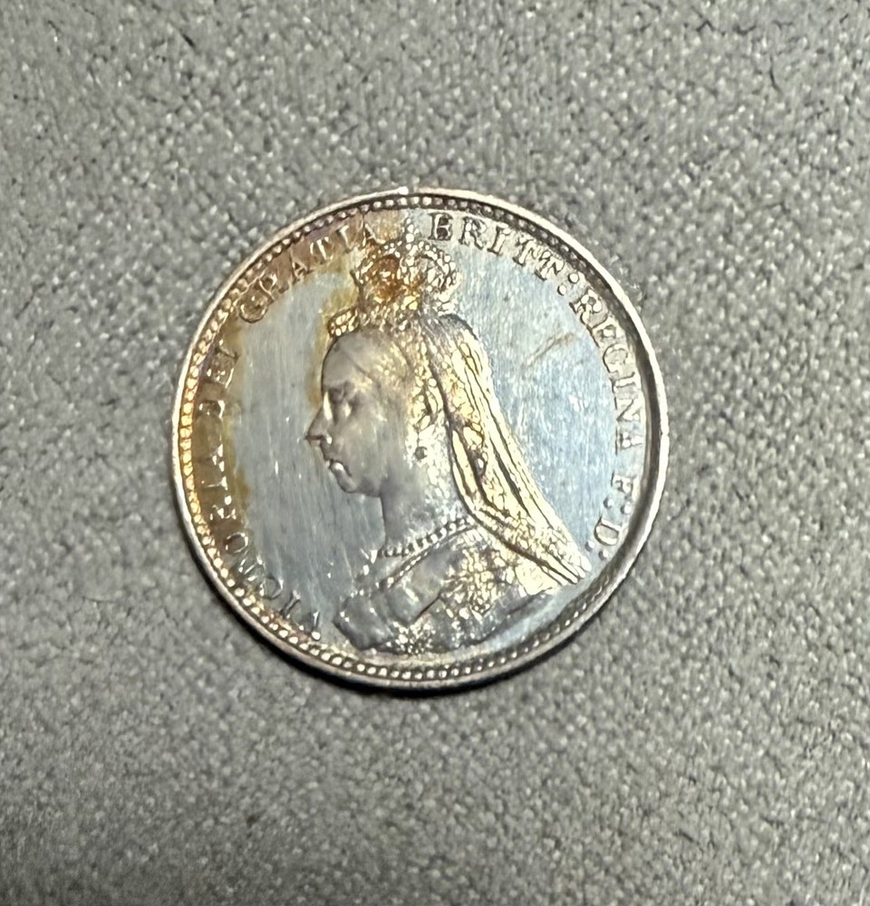 1889 GREAT BRITAIN 3 Pence uncirculated
