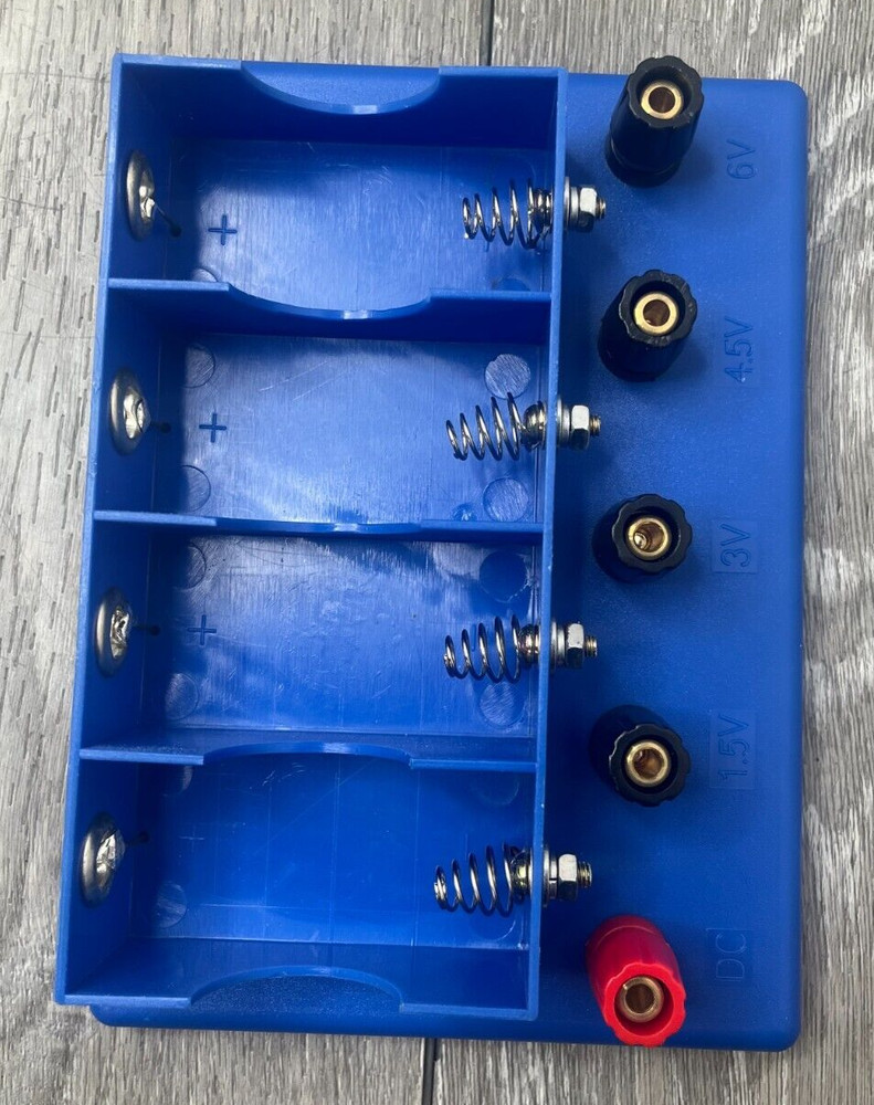 Battery Holder for FOUR D-Cells, Blue