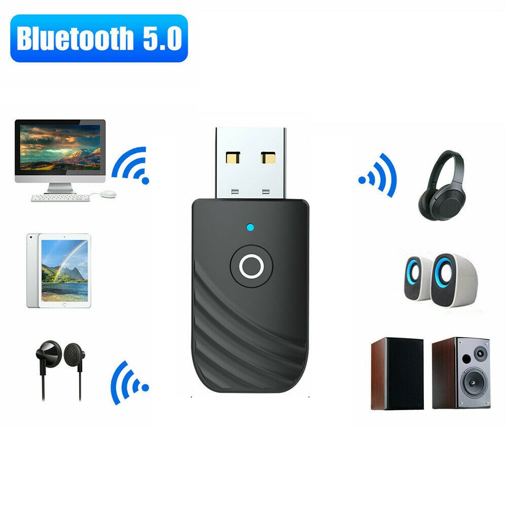 DC5V Wireless USB Bluetooth Audio PC TV Car Transmitter Receiver Adapter Dock E